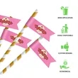 Straw Toothpick Flags Style C - 0.75" x 3" | https://www.bestnamebadges.com