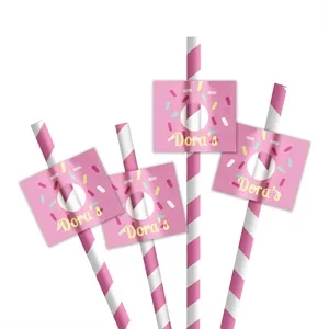 Straw Toothpick Flags Style D - 1.5" x 1.5"