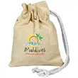100% Cotton Sheeting Coin Drawstring Bag | https://www.bestnamebadges.com