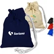 100% Cotton Sheeting Coin Drawstring Bag | https://www.bestnamebadges.com