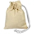 100% Cotton Sheeting Coin Drawstring Bag | https://www.bestnamebadges.com