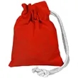 100% Cotton Sheeting Coin Drawstring Bag | https://www.bestnamebadges.com