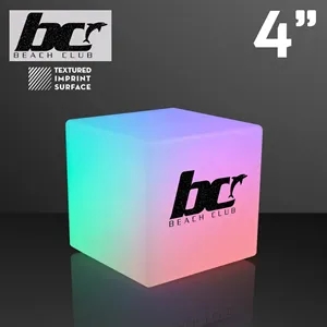 4 x 4" Deluxe Deco Cube Light with Remote Control