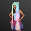 Faux Fur Hood Light Up Ears & Paws | https://www.bestnamebadges.com