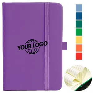 A5 PU Leather Ruled Notebook Journal with Elastic Strap