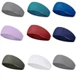 Solid Color Sweat-Absorbent Running Sports Headband | https://www.bestnamebadges.com