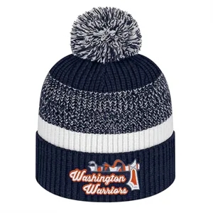 Thick Ribbed Knit Cap with Cuff