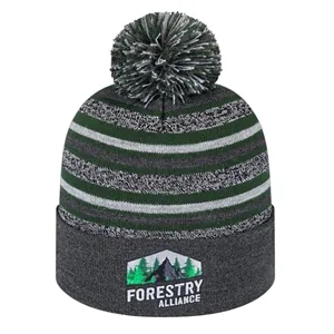 Striped Knit Cap with Cuff