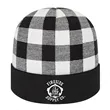 Plaid Knit Cap with Cuff | https://www.bestnamebadges.com