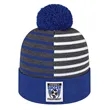 Half Color Knit Cap with Cuff | https://www.bestnamebadges.com
