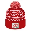 Snowflake Knit Cap With Cuff | https://www.bestnamebadges.com
