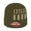 Patriotic Knit Cap with Cuff | https://www.bestnamebadges.com