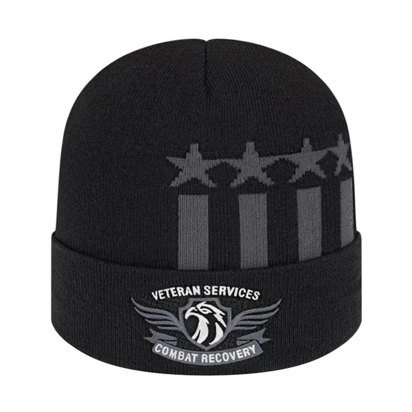 Stars & Stripes Knit Cap with Cuff