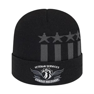 Stars & Stripes Knit Cap with Cuff