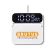 Foldable Alarm Clock & Wireless Charger | https://www.bestnamebadges.com