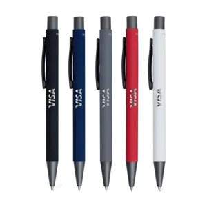 Classic Satin Soft Touch Gel Click Recycled Aluminum Pen