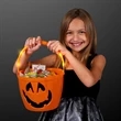 Pumpkin Light Handle Halloween Bucket | https://www.bestnamebadges.com