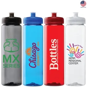 Malibu 25 oz. PET Bottle w/Pull Spout Lid | https://www.bestnamebadges.com