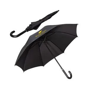 48" Arc Executive Umbrella With Curved Faux Leather Handle