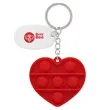 Push Pop Bubble Heart Fidget Sensory Keychain | https://www.bestnamebadges.com