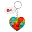Push Pop Bubble Heart Fidget Sensory Keychain | https://www.bestnamebadges.com