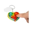 Push Pop Bubble Heart Fidget Sensory Keychain | https://www.bestnamebadges.com