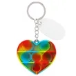 Push Pop Bubble Heart Fidget Sensory Keychain | https://www.bestnamebadges.com