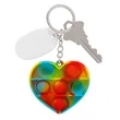 Push Pop Bubble Heart Fidget Sensory Keychain | https://www.bestnamebadges.com