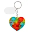 Push Pop Bubble Heart Fidget Sensory Keychain | https://www.bestnamebadges.com