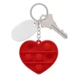 Push Pop Bubble Heart Fidget Sensory Keychain | https://www.bestnamebadges.com