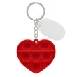 Push Pop Bubble Heart Fidget Sensory Keychain | https://www.bestnamebadges.com