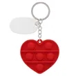 Push Pop Bubble Heart Fidget Sensory Keychain | https://www.bestnamebadges.com
