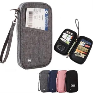 RFID Blocking Passport Travel Organizer Bag | https://www.bestnamebadges.com