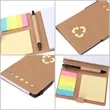 4"x6" Kraft Paper Colored Sticky Notebook With Pen | https://www.bestnamebadges.com
