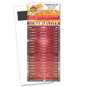 Football Schedule Magnetic Stick Up Card | https://www.bestnamebadges.com