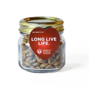 Half Pint Jar w/ Heart Magnet Pet Fill | https://www.bestnamebadges.com