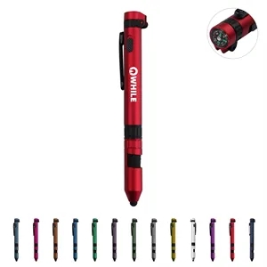 6 in 1 LED Tactical Pen & Multitool W/Compass,