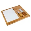 Carson 4-Piece Acacia Wood Cheese Set | https://www.bestnamebadges.com