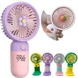 USB Mini Handheld Fan Rechargeable with Phone Stand | https://www.bestnamebadges.com