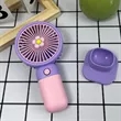 USB Mini Handheld Fan Rechargeable with Phone Stand | https://www.bestnamebadges.com
