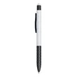 Geometric Stylus Soft Touch Gel Click Recycled Aluminum pen | https://www.bestnamebadges.com