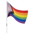 Rainbow Pride LGBTQ+ Handheld Flag | https://www.bestnamebadges.com