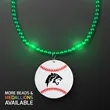 LED Bead Necklace with Baseball Medallion | https://www.bestnamebadges.com
