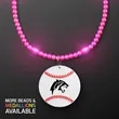 LED Bead Necklace with Baseball Medallion | https://www.bestnamebadges.com