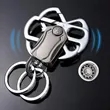 Key Ring with Cutter Bottle Opener 360 degree Rotating Gyro | https://www.bestnamebadges.com