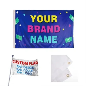 3 x 5ft Flag Polyester Heavy Duty Custom Printed