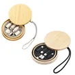 Round Bamboo Multi USB Charging Adapter Cable Kit | https://www.bestnamebadges.com