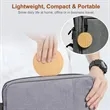 Round Bamboo Multi USB Charging Adapter Cable Kit | https://www.bestnamebadges.com