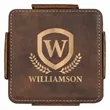 4-Piece Coaster Set With Holder | https://www.bestnamebadges.com