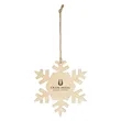 Wood Ornament - Snowflake | https://www.bestnamebadges.com